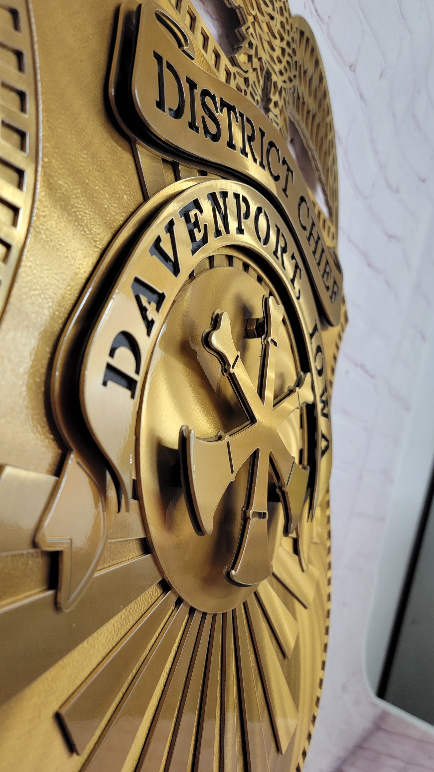 Davenport Iowa District Chief Badge