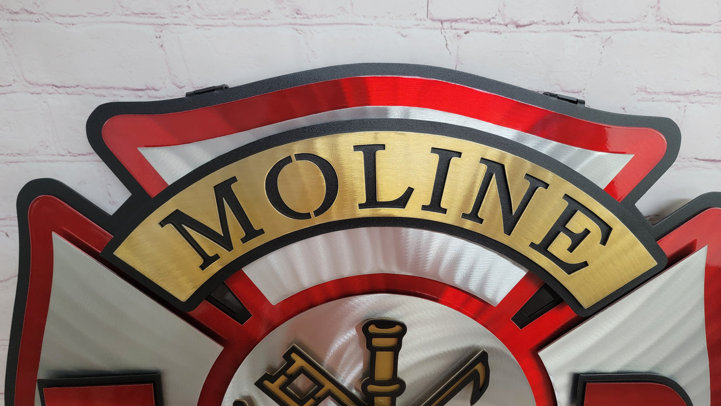 Moline Fire Department Maltese Shield