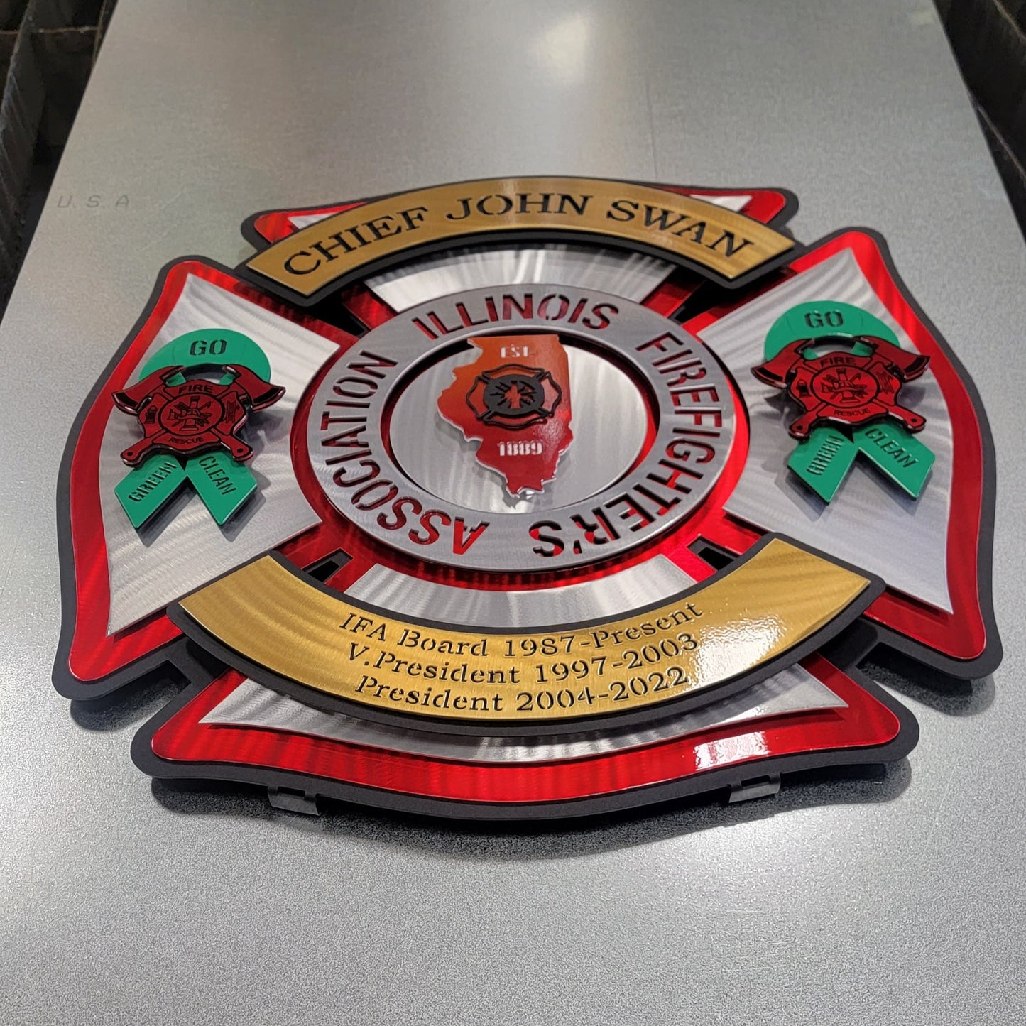 Illinois Fire Association Maltese Shield