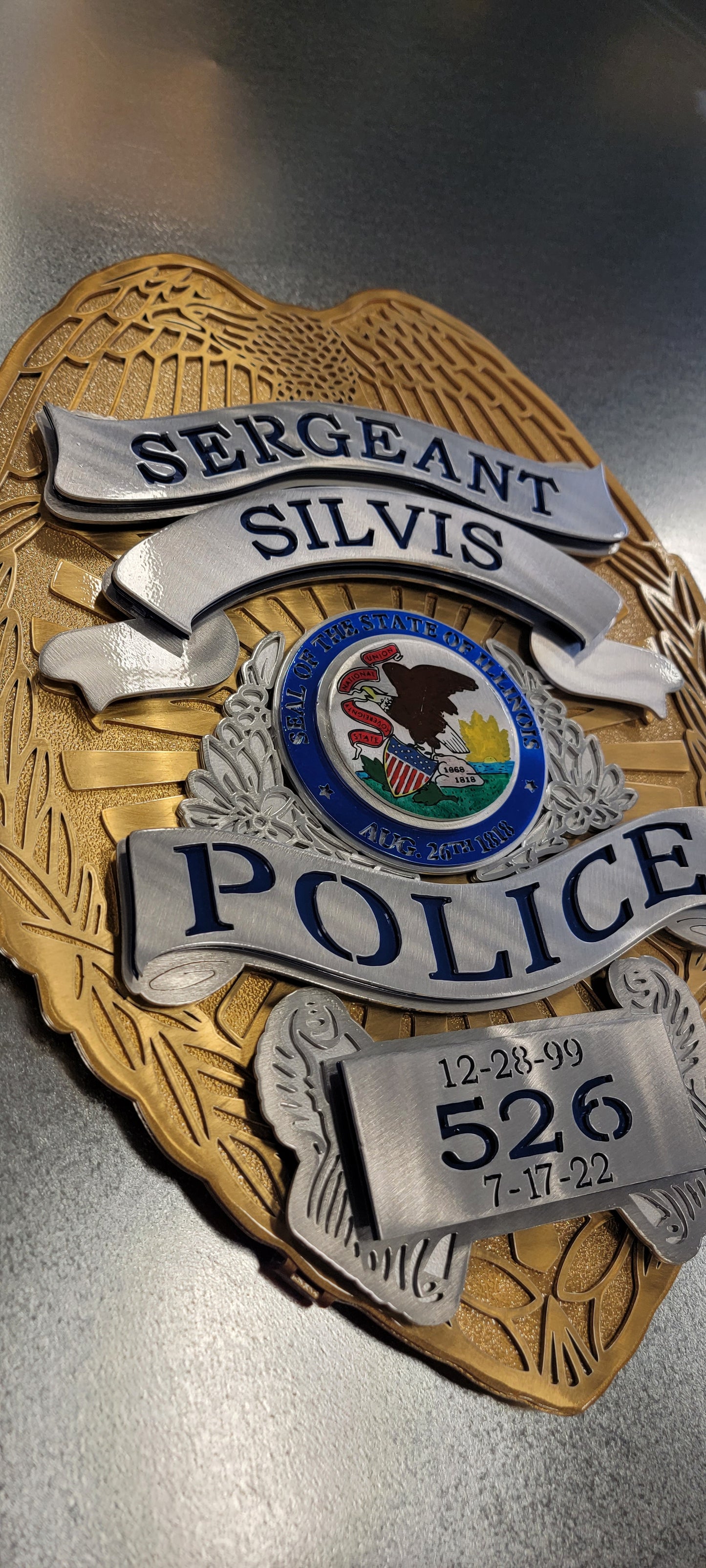 Silvis Illinois Police Badge