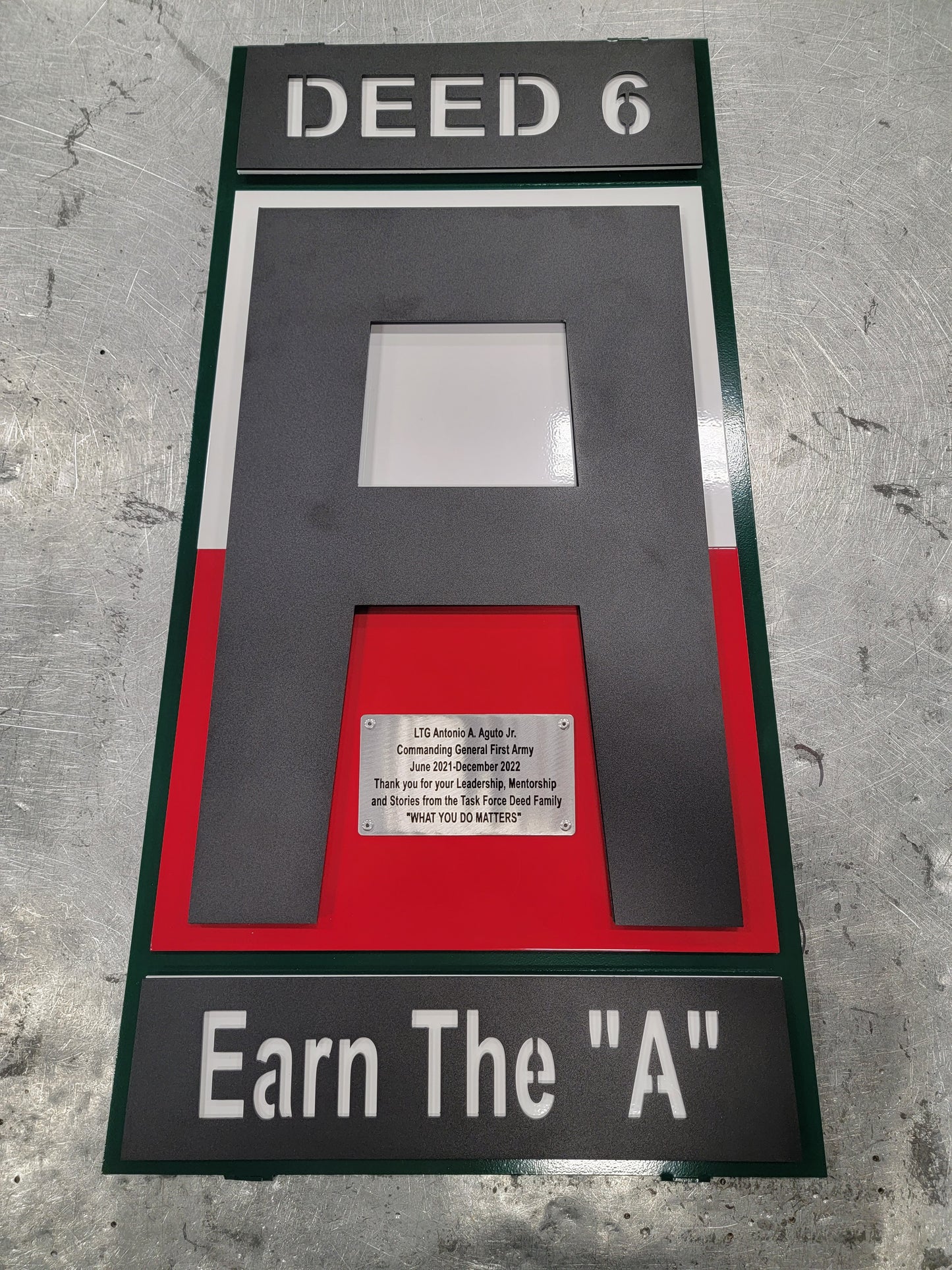 Army A with Banners and Plaque