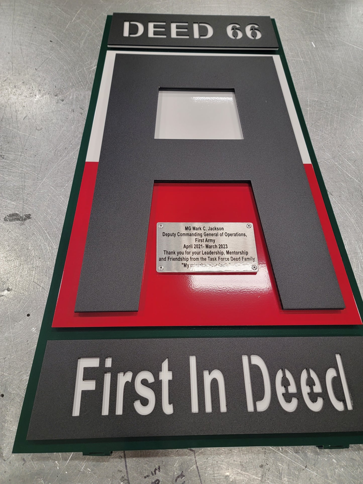 Army A with Banners and Plaque
