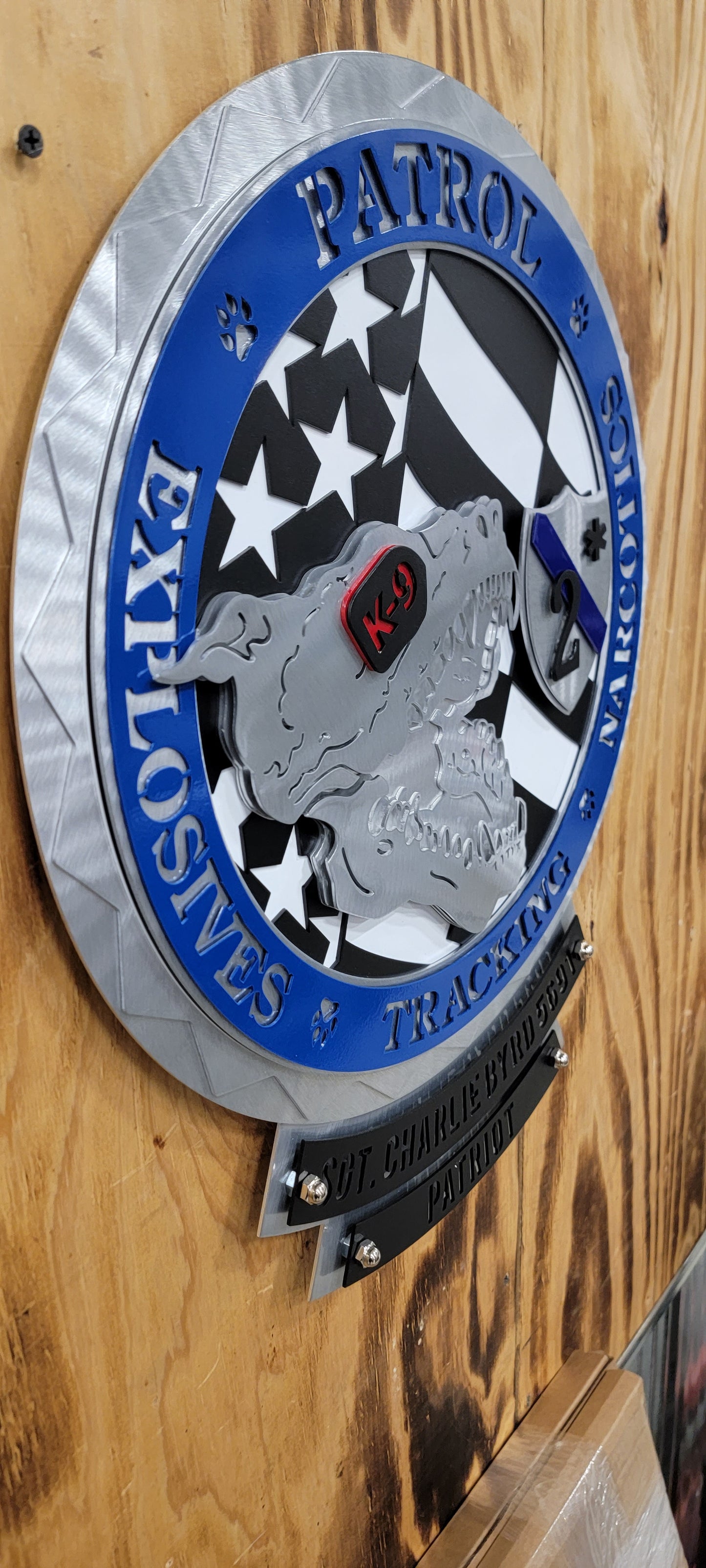 K-9 Patrol Explosives Tracking Narcotics Badge