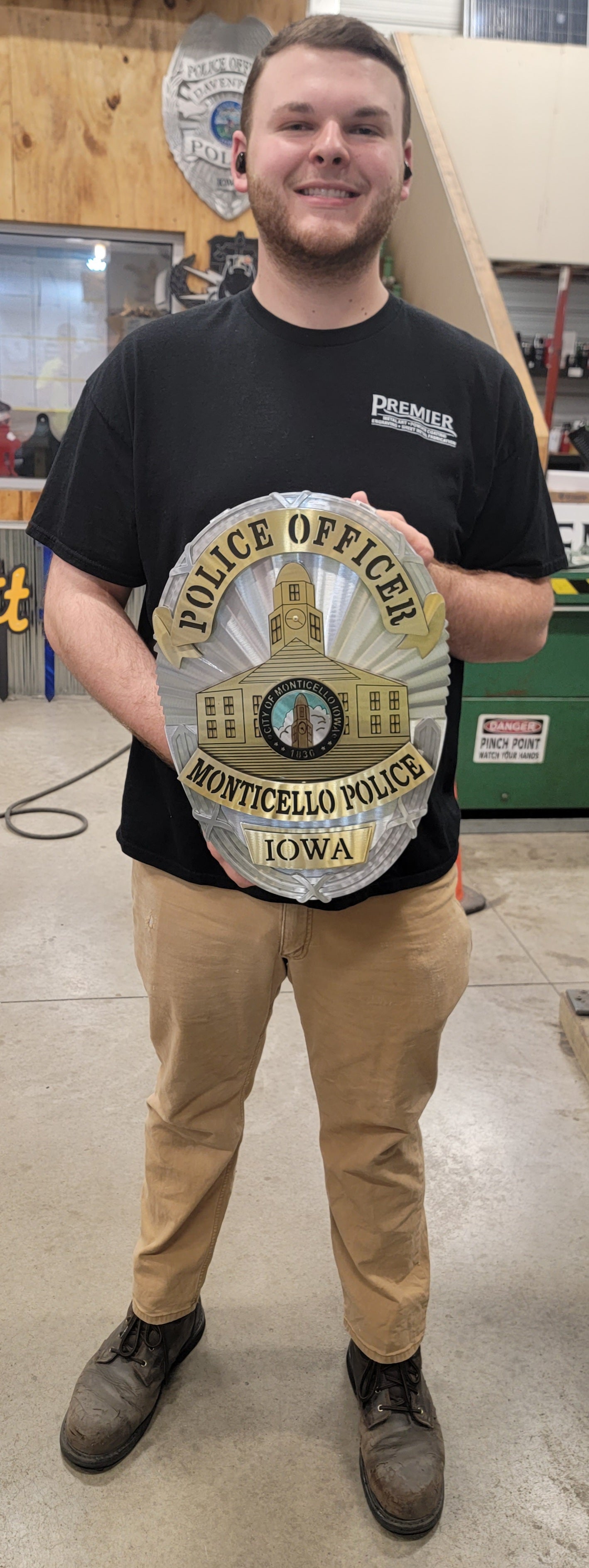 Monticello Iowa Police Badge