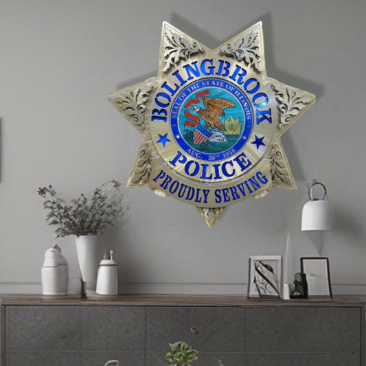 Wall Decor Bolingbrook Police Star