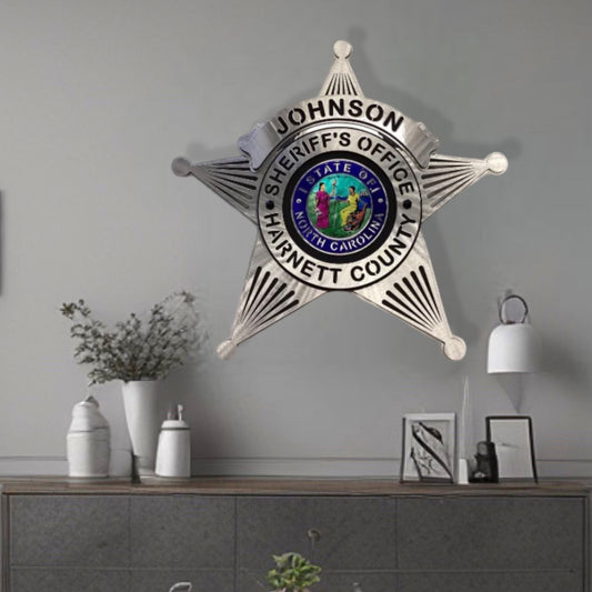 Wall Display Of Harnett County Sheriffs Office Badge