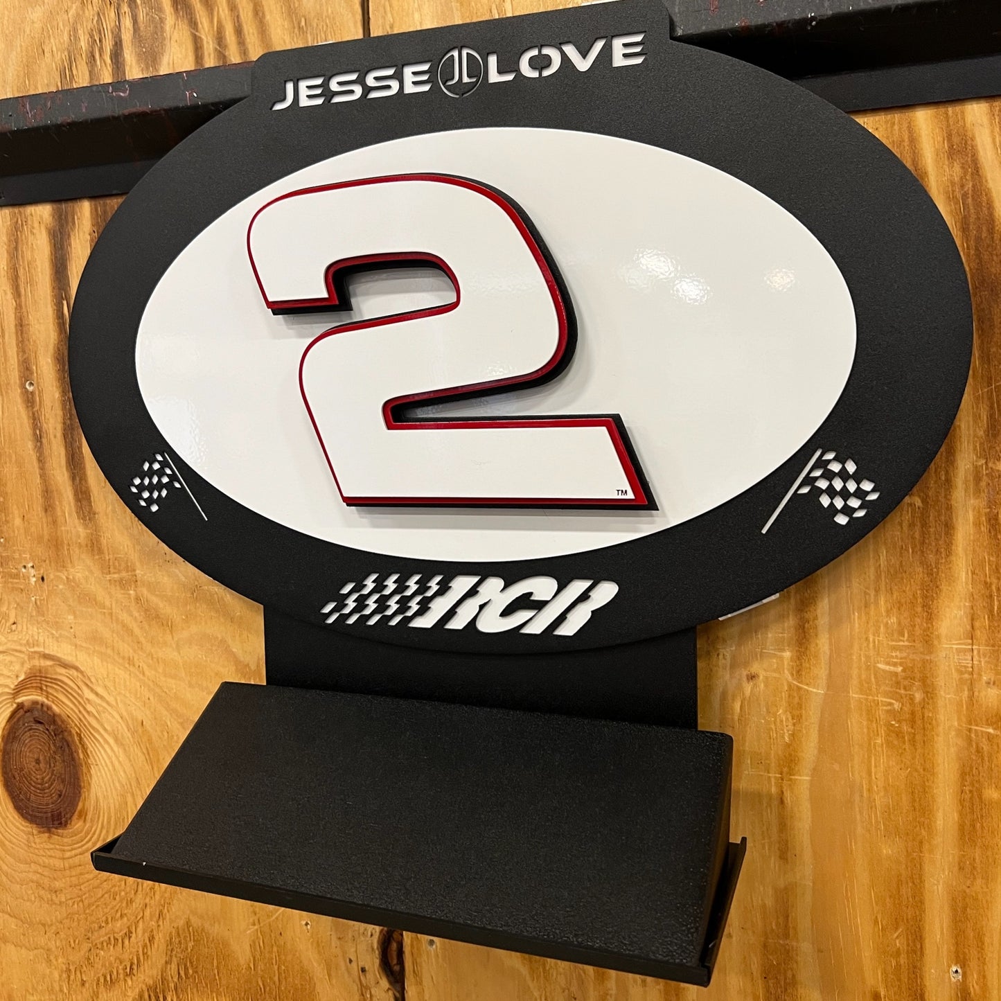 Jesse Love #2 Oval 3D Premier Metal Diecast Display