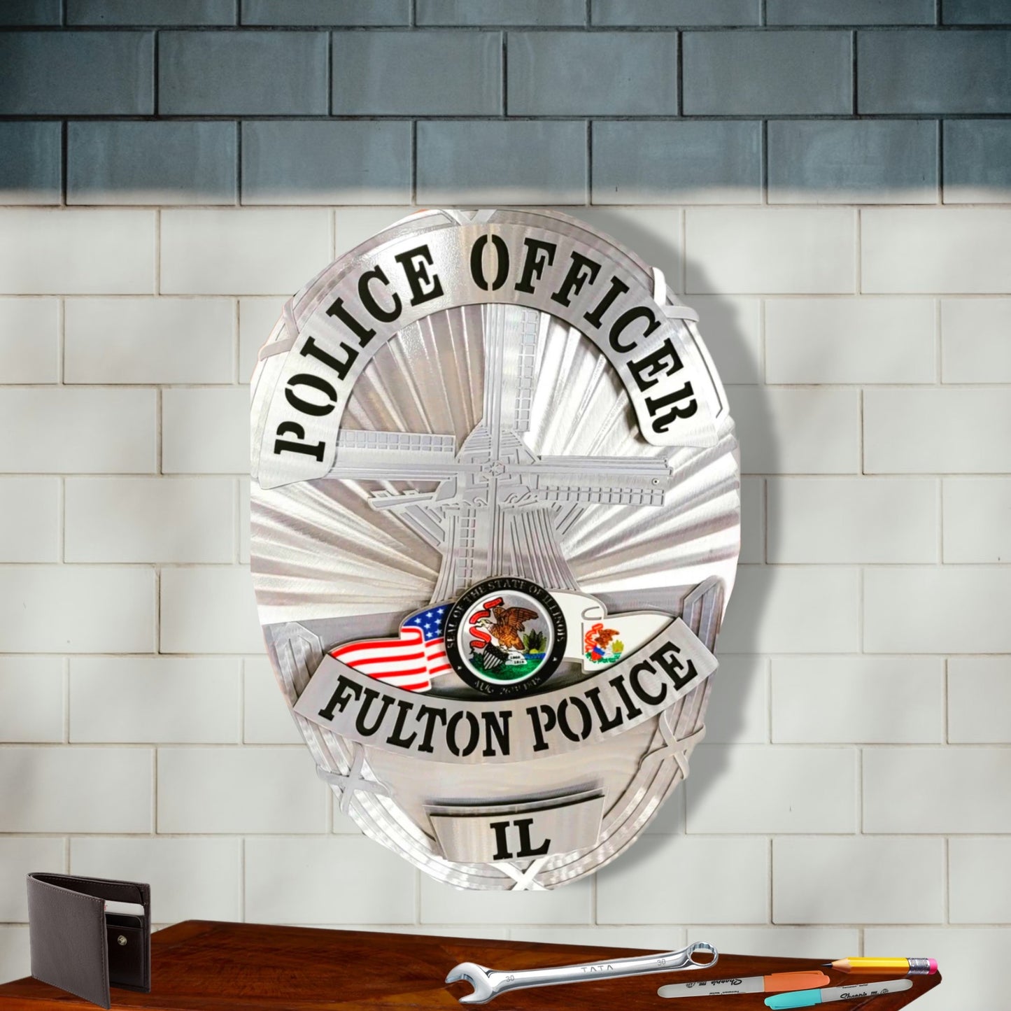 Fulton Illinois Police Badge