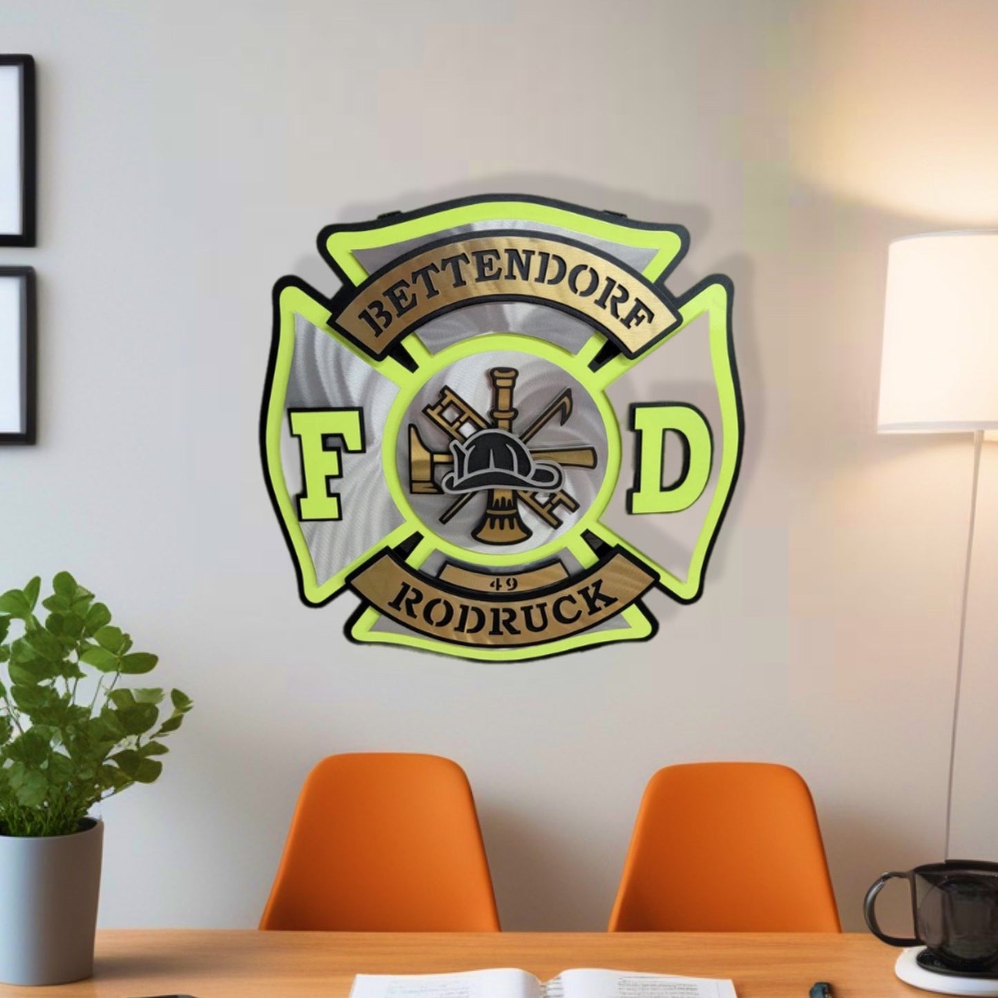 Bettendorf Fire Neon Maltese Shield