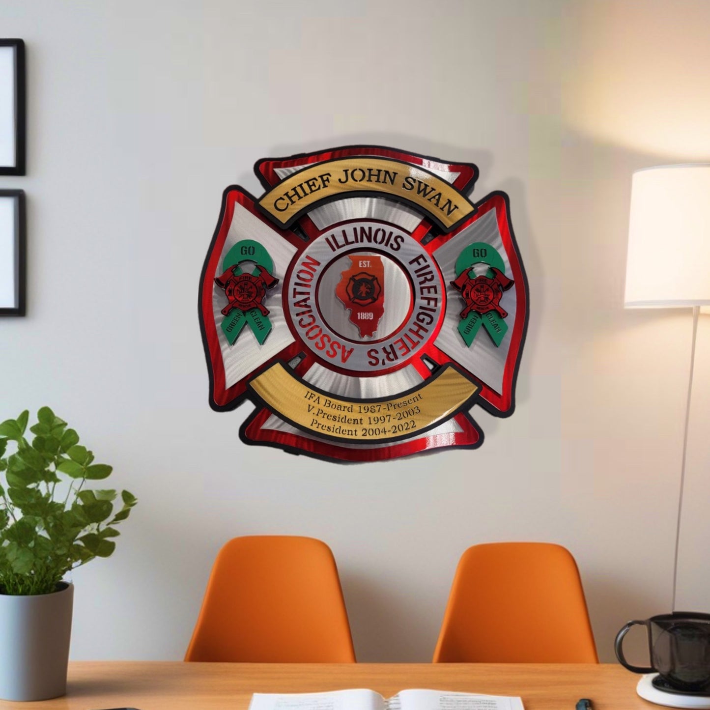 Illinois Fire Association Maltese Shield