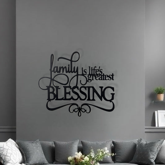 Family Is Life's Greatest Blessing Monogram