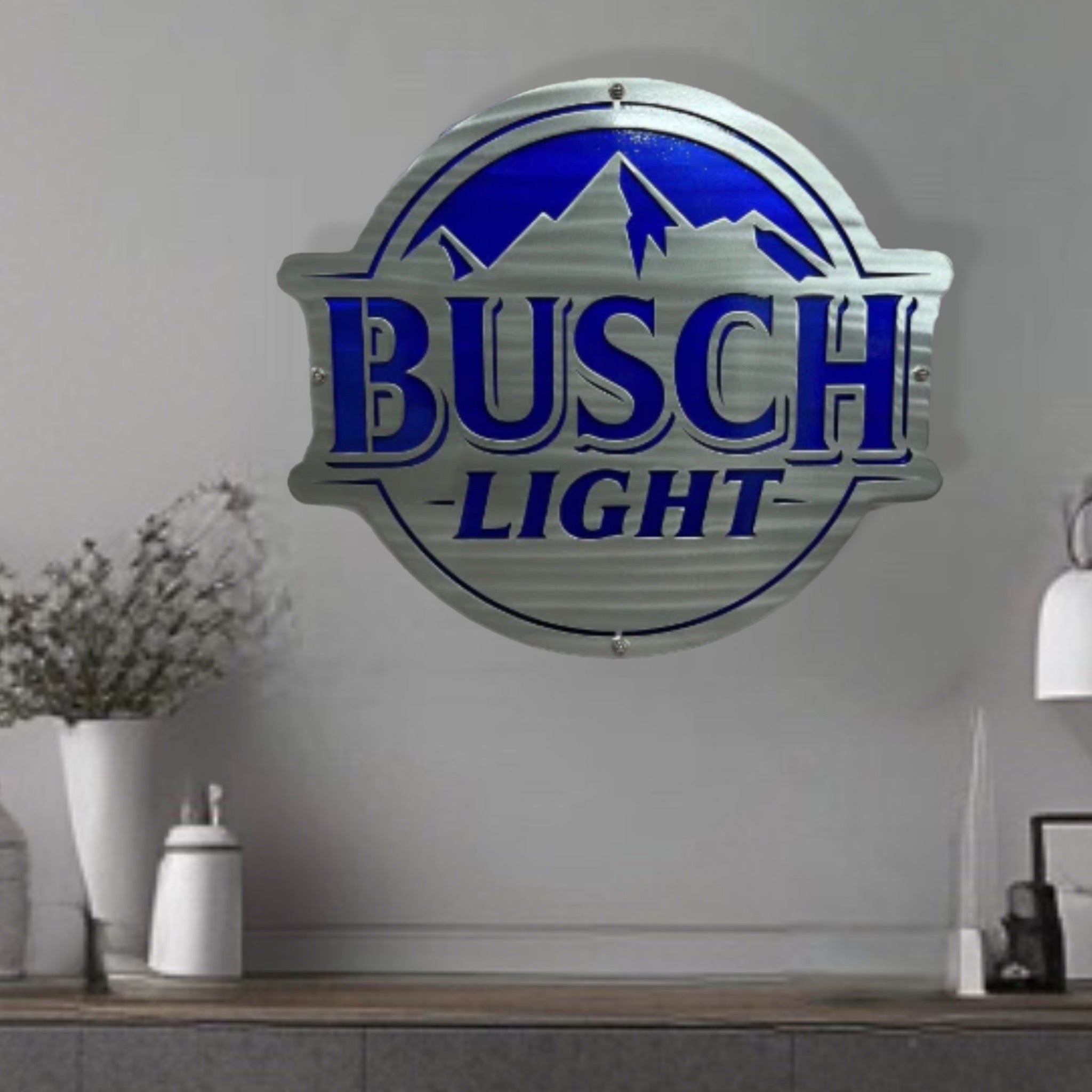 AnheuserBusch Busch Light Logo Premier Metal Art