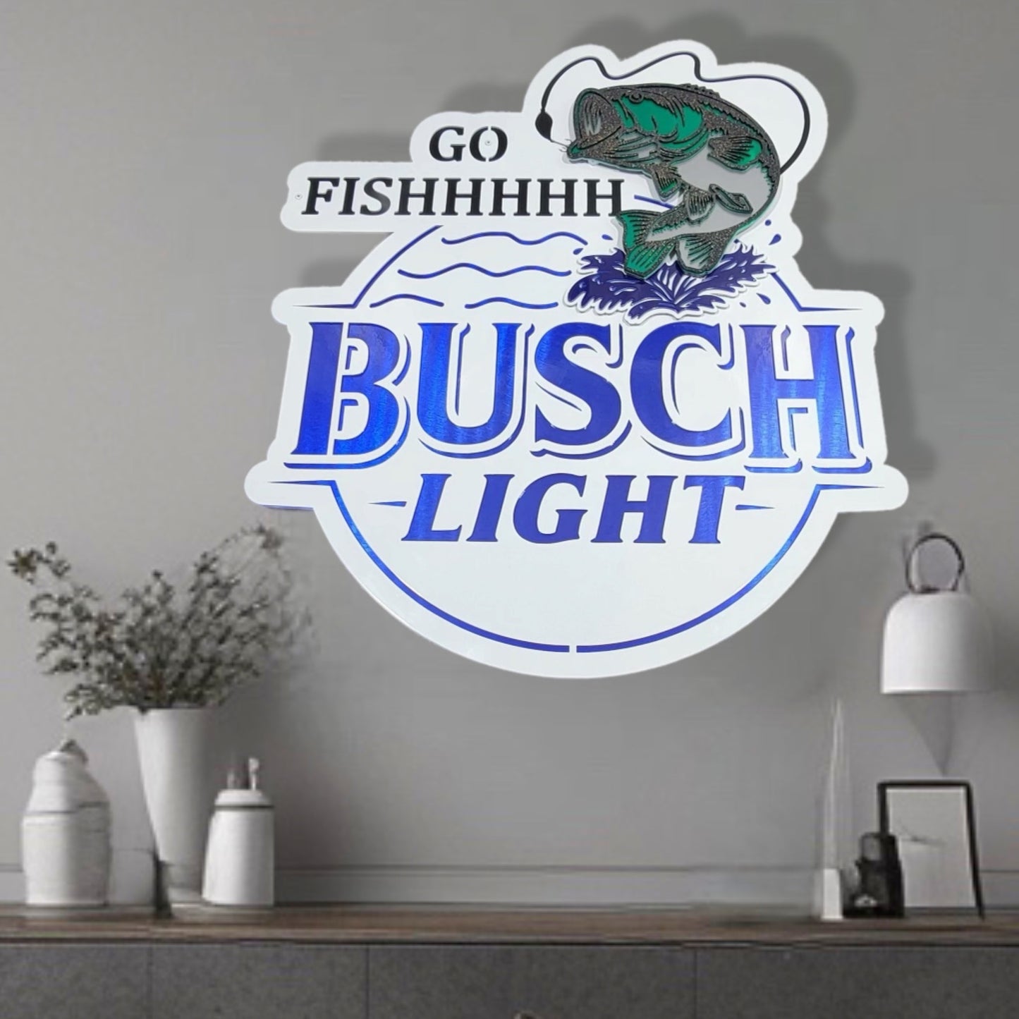 Anheuser Busch Busch Light Go Fishhhhh Logo - Compressed Series