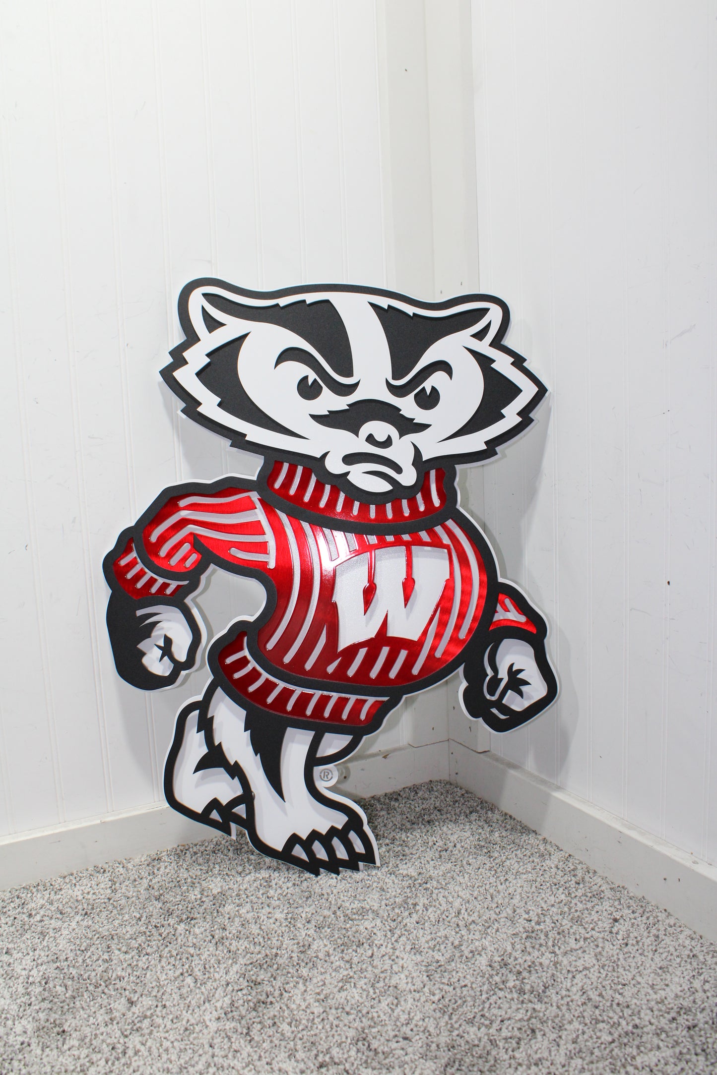 University of Wisconsin-Madison Badgers "Bucky" Mascot Premier 3D Welded