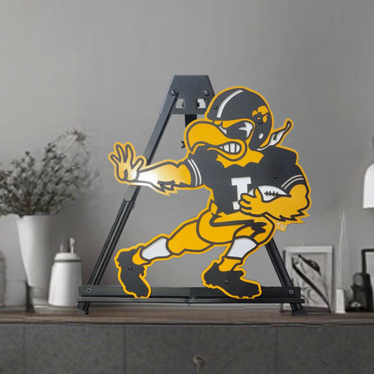 Metal Art Iowa Hawkeyes Vintage Football Pose