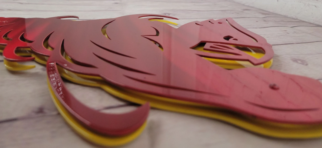 Close View Iowa State Cyclones Cy Tornado Metal Art