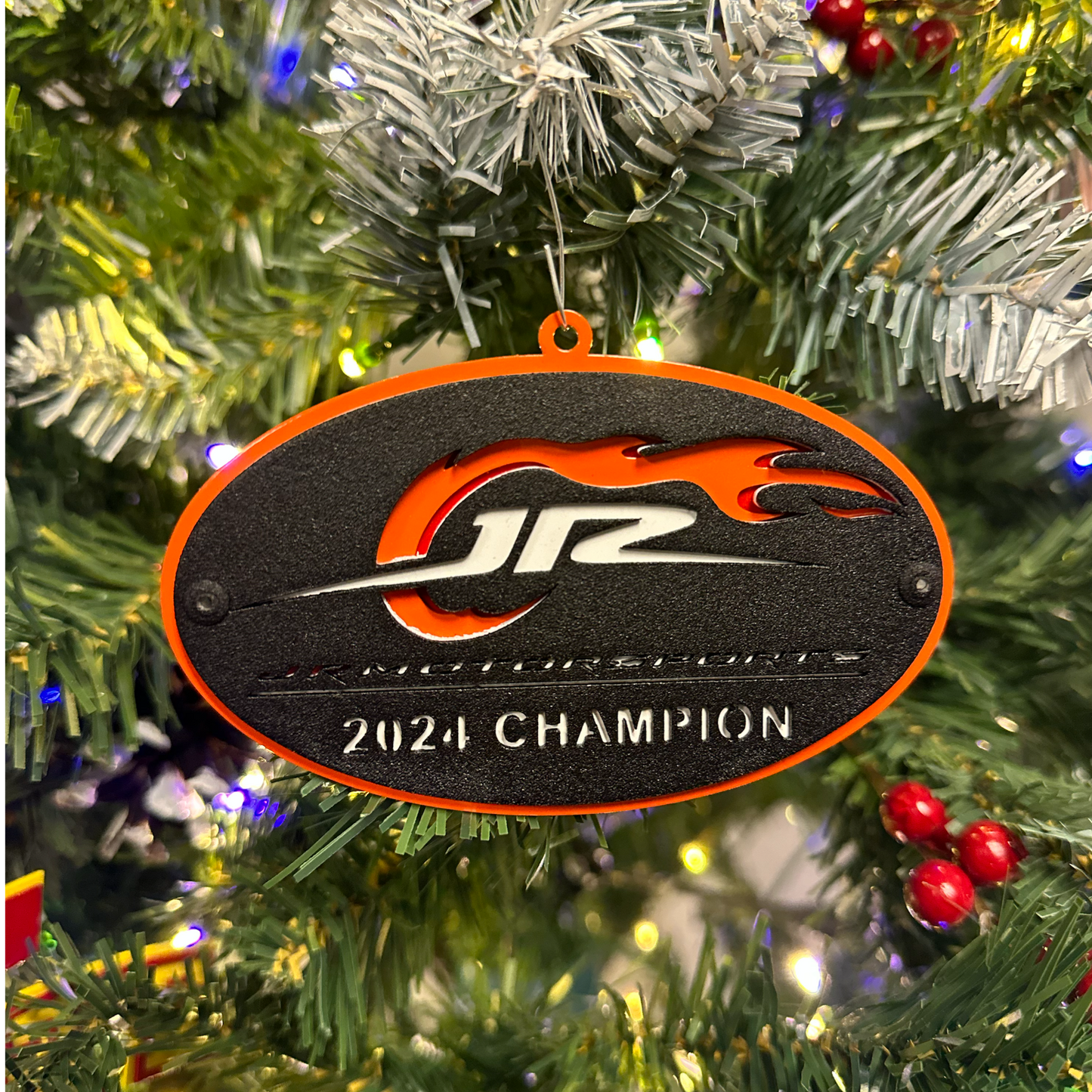 JR Motorsports 2024 Champion Magnet On Tree