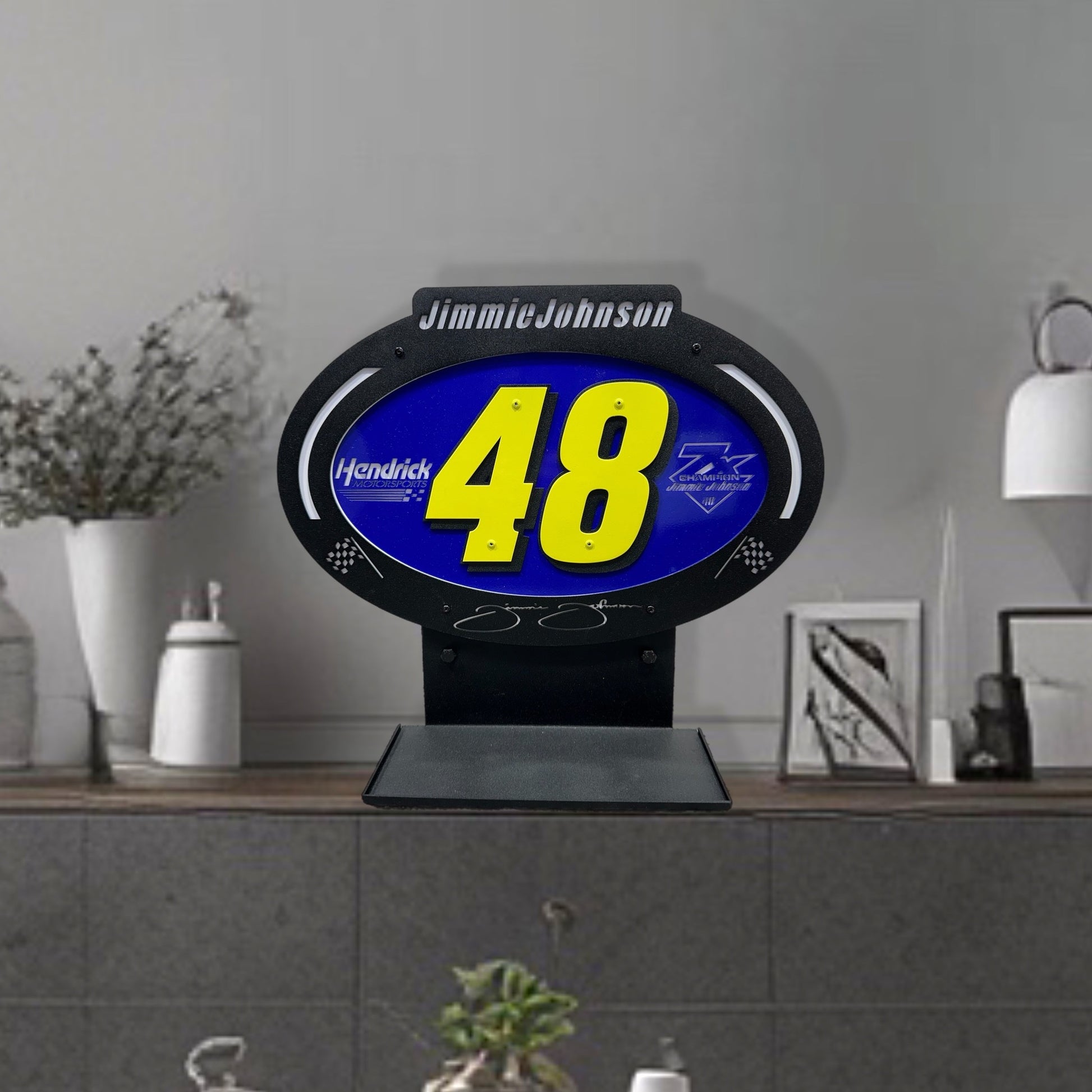 Jimmie Johnson #48 Compressed Oval Diecast Display Shelf