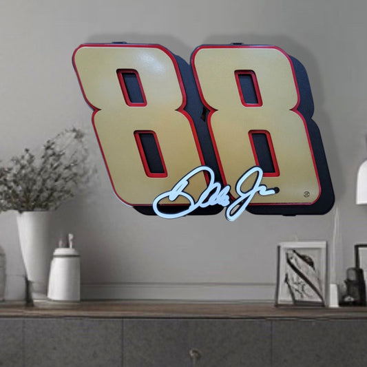 Wall Decor Dale Earnhardt Jr. Gold #88 3D Signature