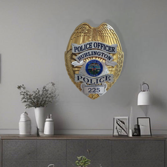 Burlington Police Badge Wall Display