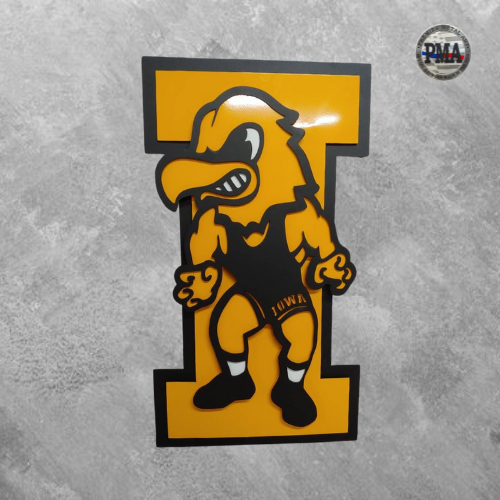 Iowa Hawkeyes Vintage Wrestling Herky