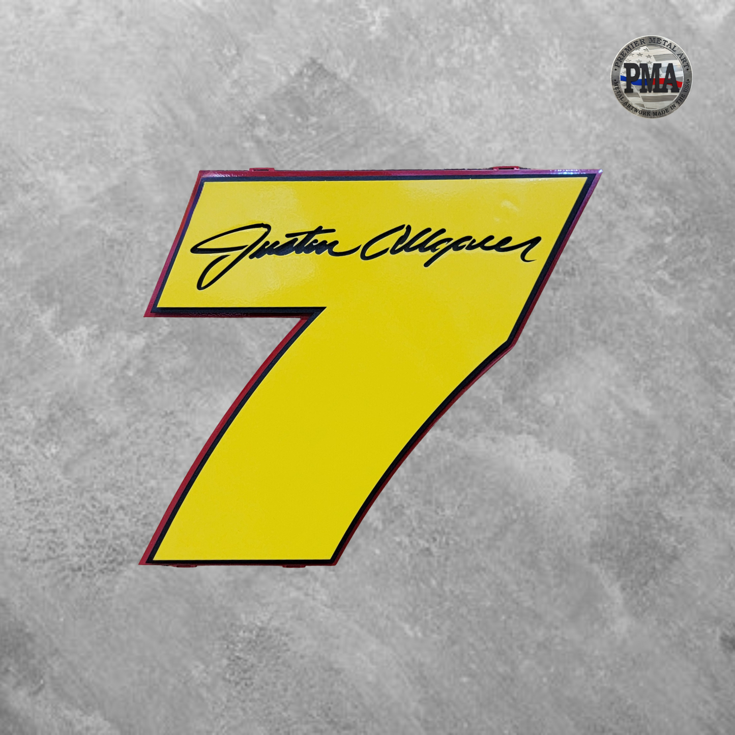 Premier Justin Allgaier #7 Number Door Name Plate Cutout