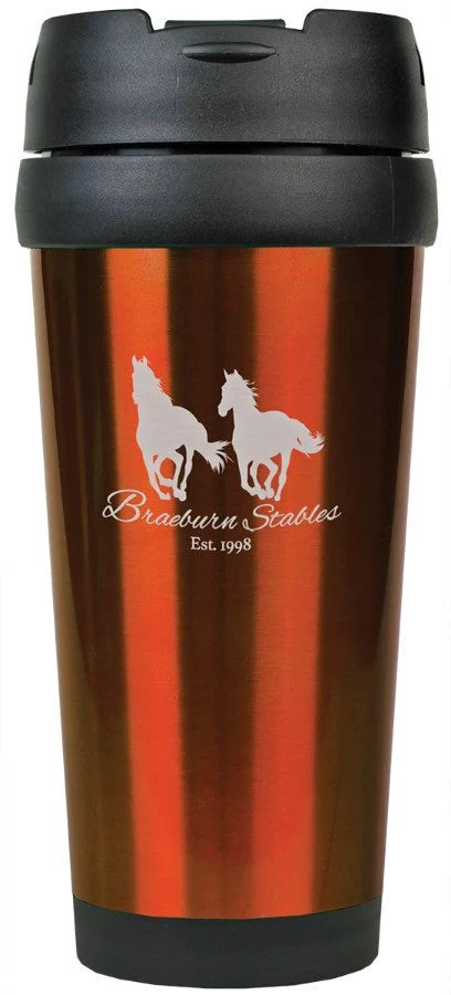 16 oz. Black Stainless Steel Travel Mug