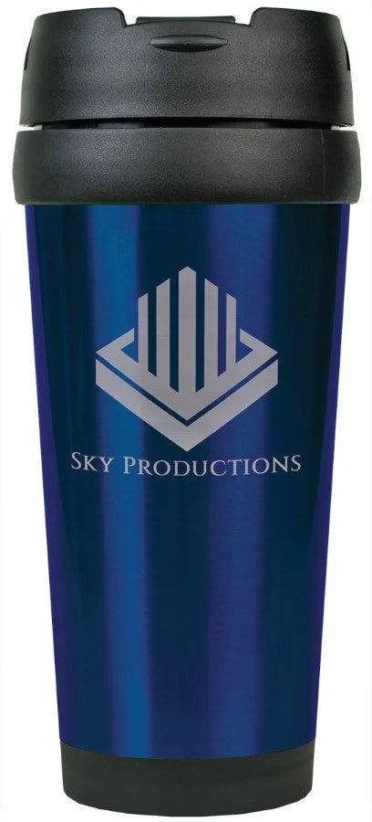 16 oz. Black Stainless Steel Travel Mug