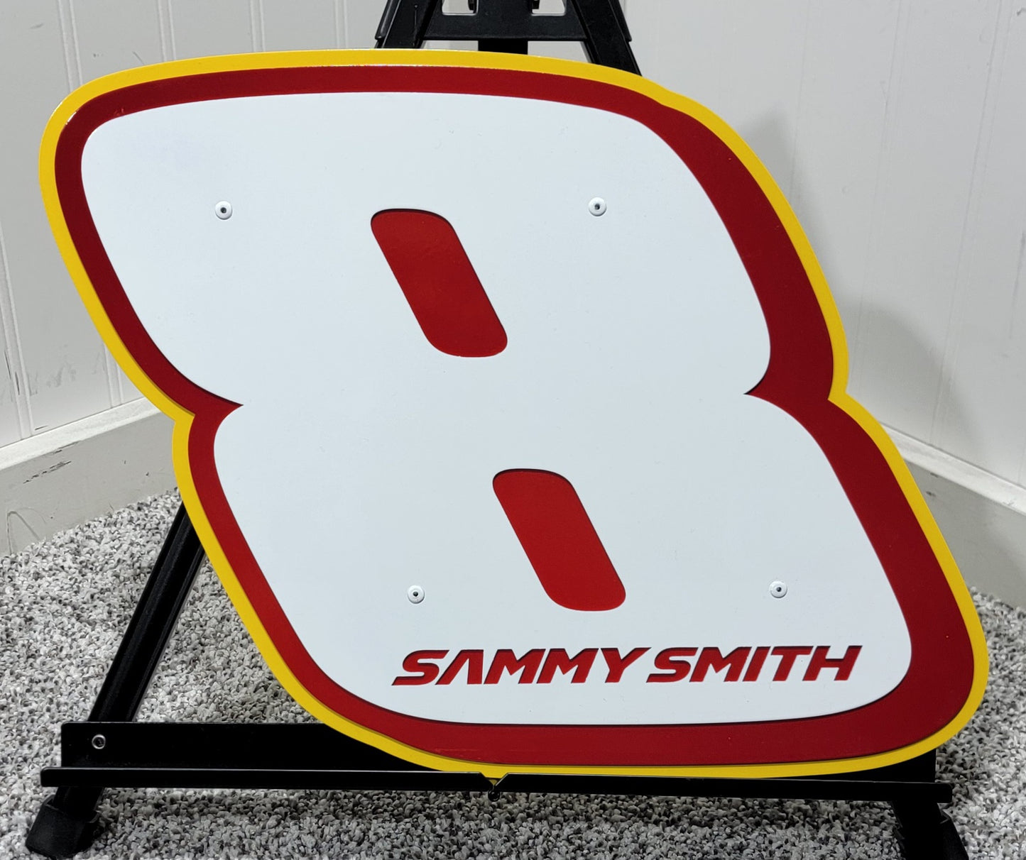 Sammy Smith #8 Door Name Plate Sheet Metal Number