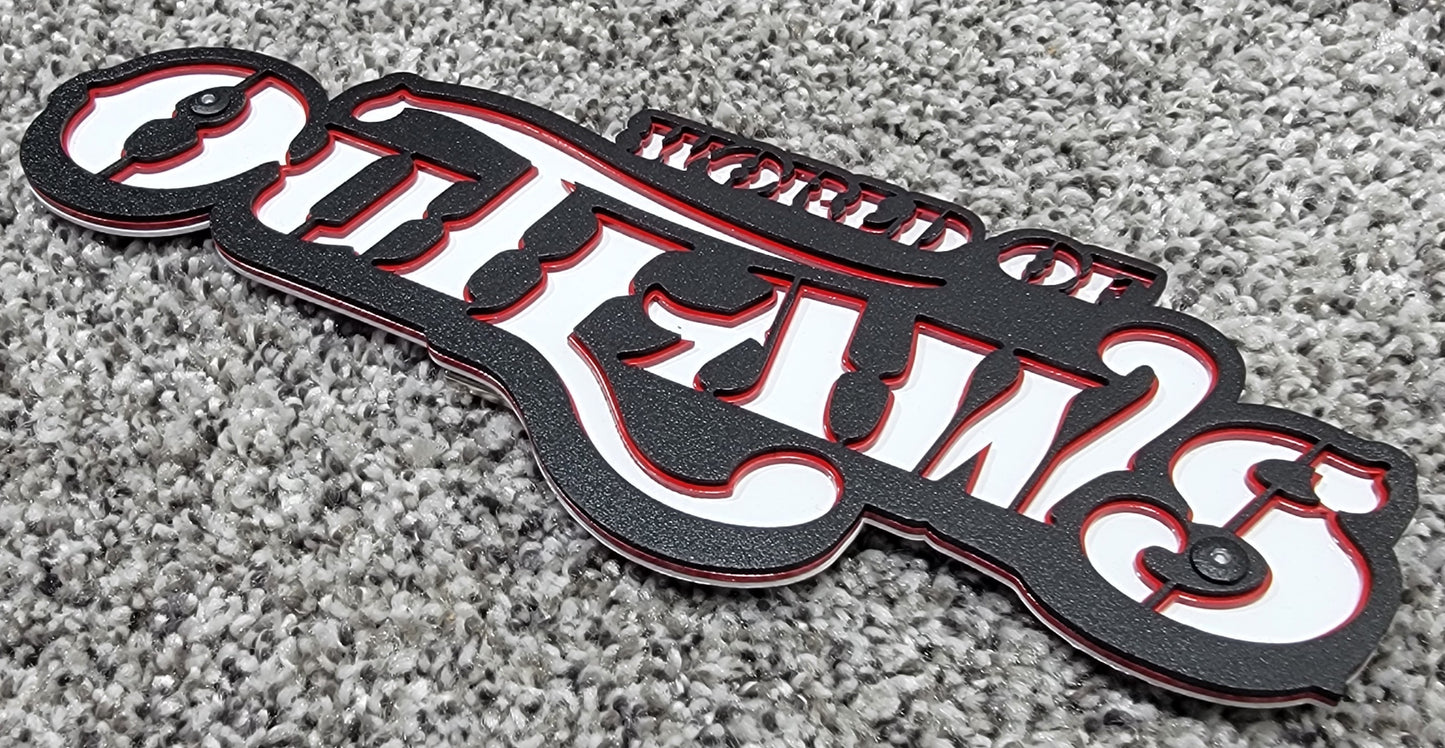 World Of Outlaws Logo Magnet and Diecast Display