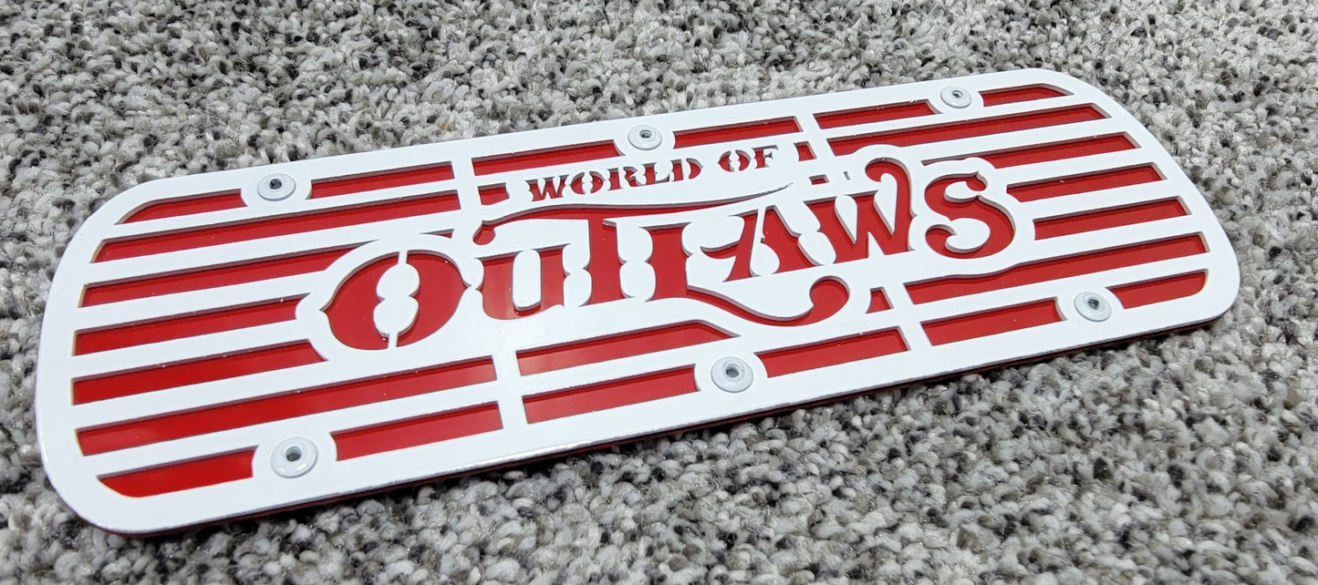 World Of Outlaws Logo Memorabilia Racing Valve Cover