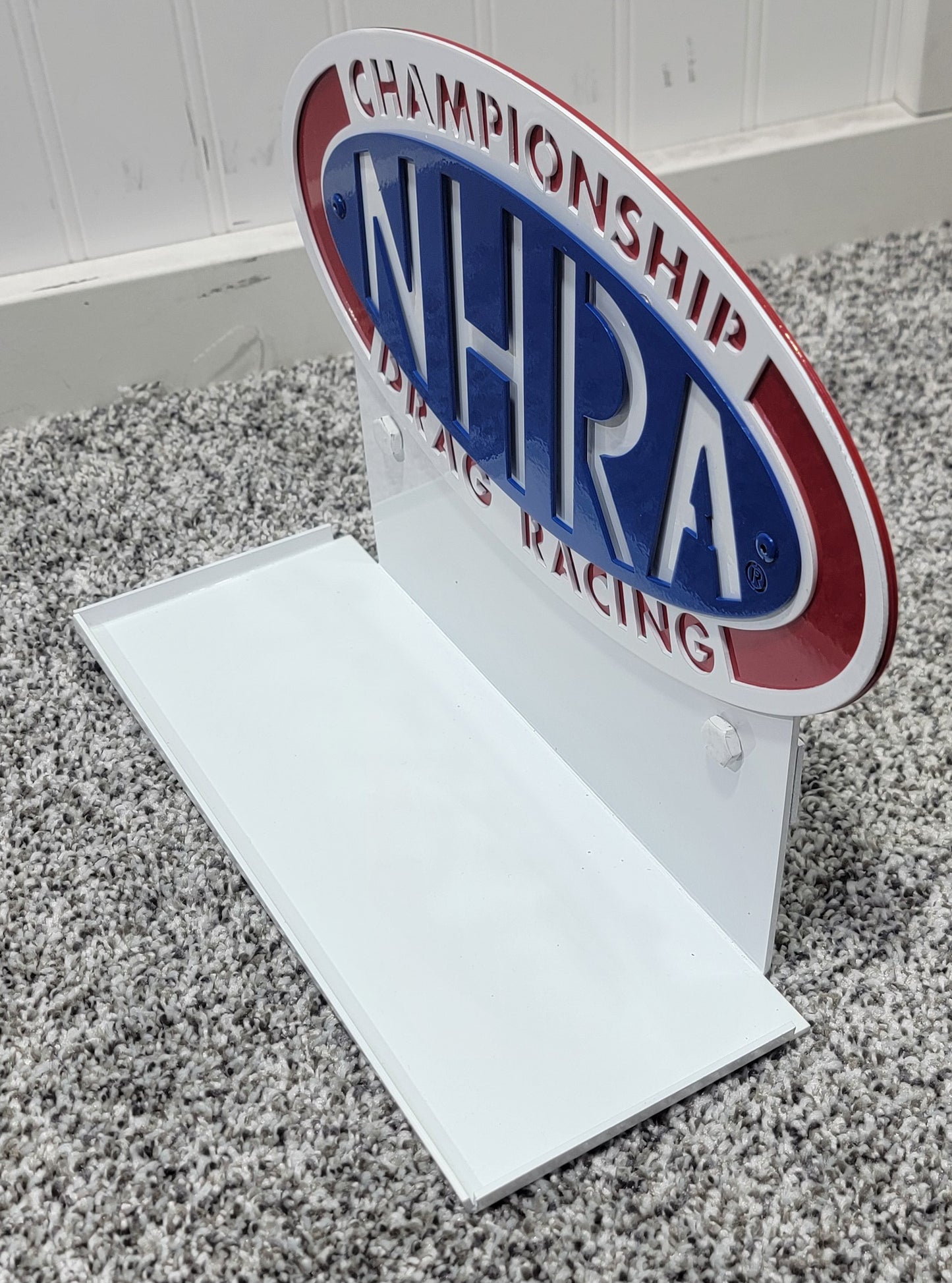 NHRA 1/24 Championship Sheet Metal Drag Racing Logo Diecast Display