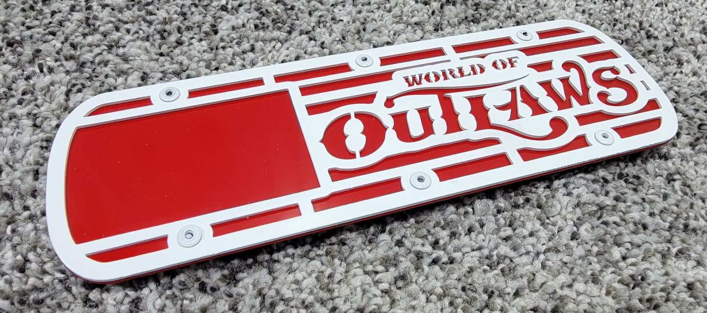 World Of Outlaws Logo Signable Memorabilia Racing Valve Cover
