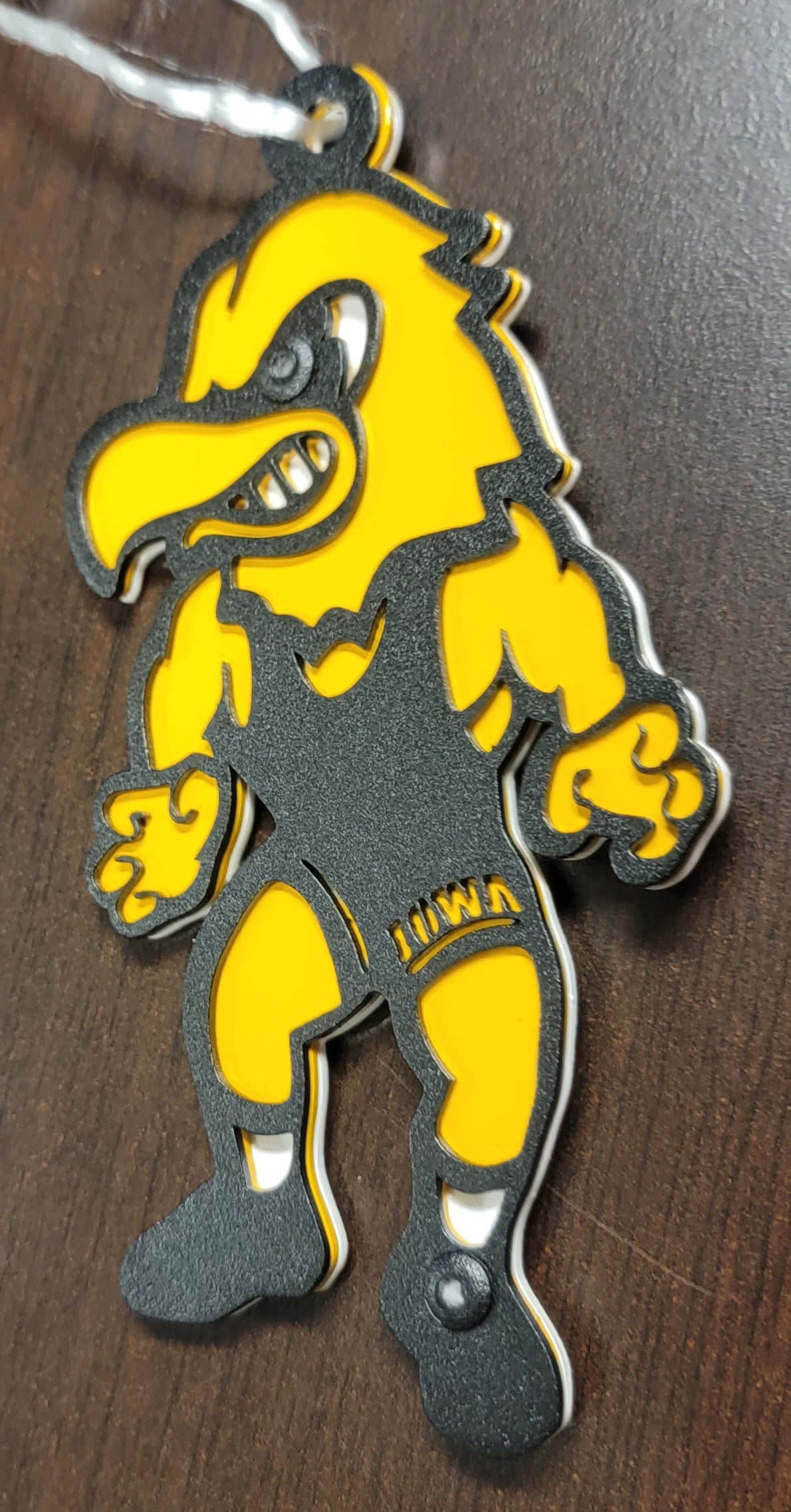 Iowa Hawkeyes Vintage Wrestling Herky Ornament/Magnet