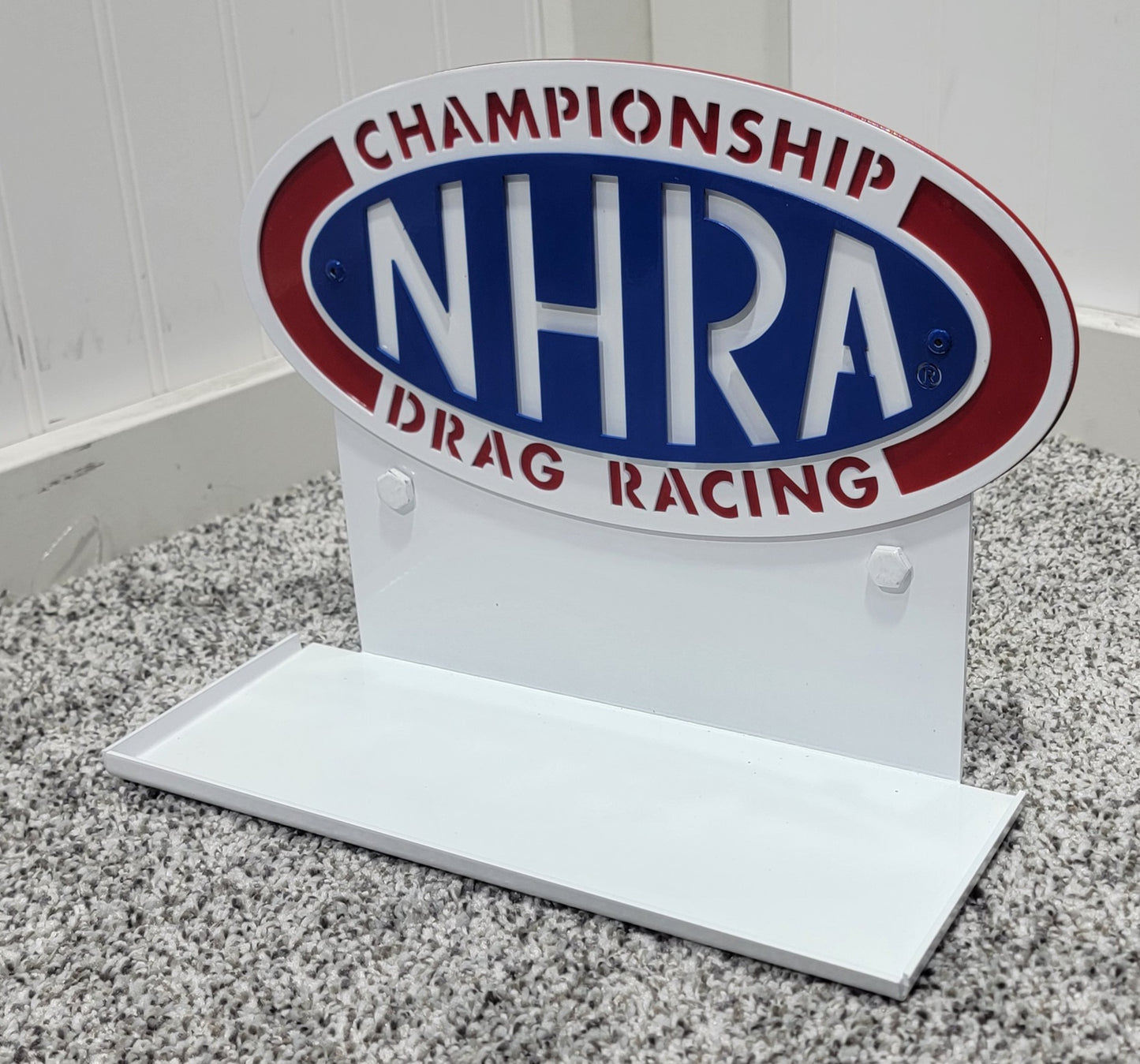 NHRA 1/24 Championship Sheet Metal Drag Racing Logo Diecast Display