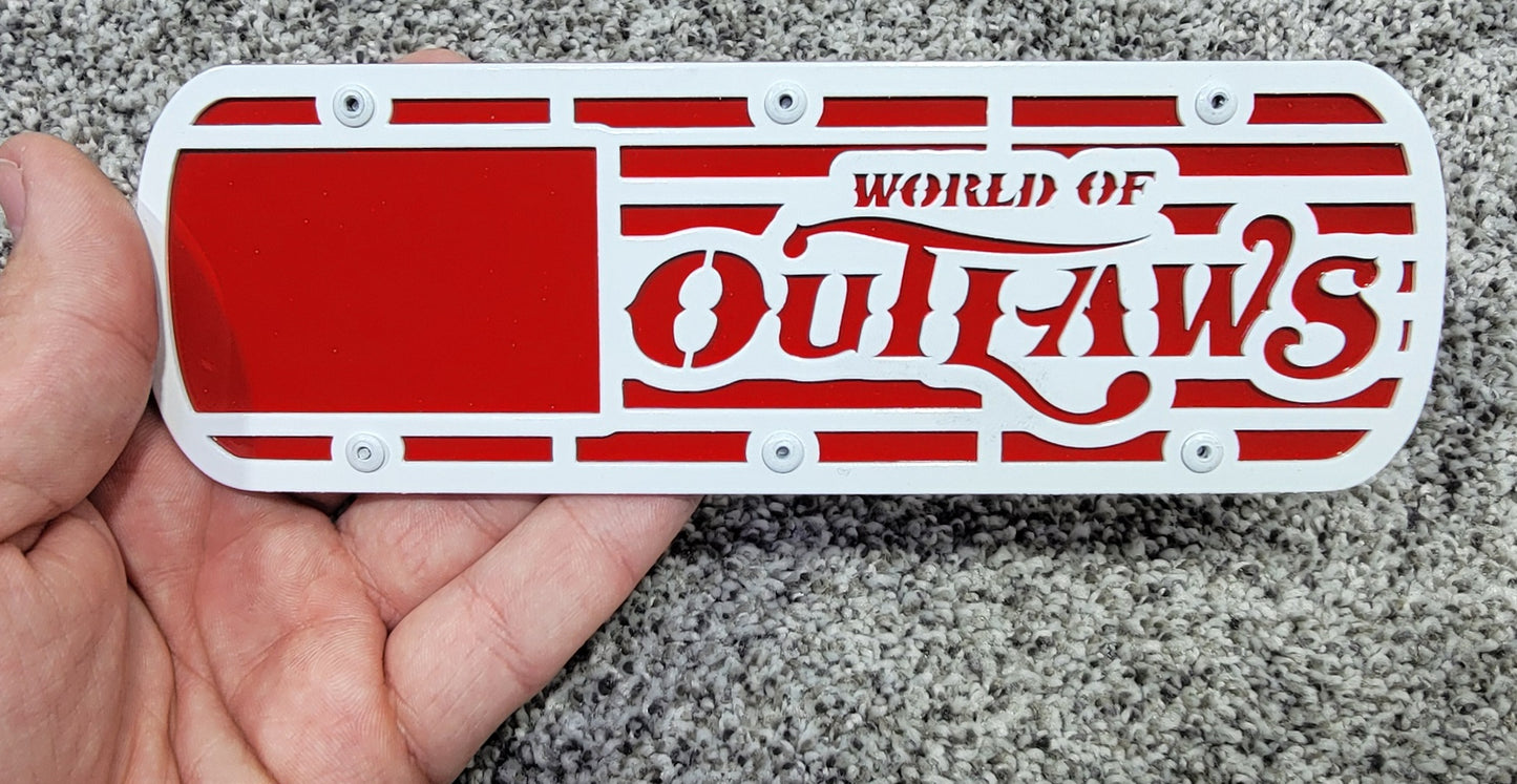 World Of Outlaws Logo Signable Memorabilia Racing Valve Cover