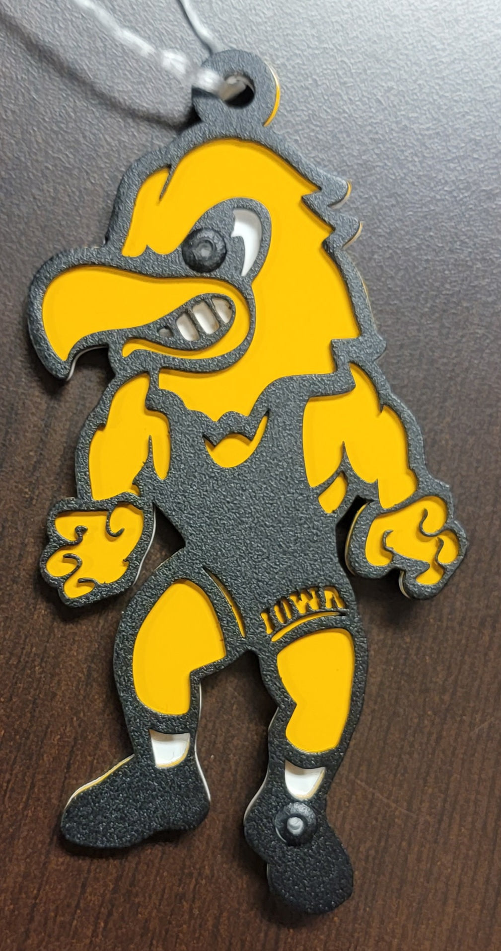 Iowa Hawkeyes Vintage Wrestling Herky Ornament/Magnet