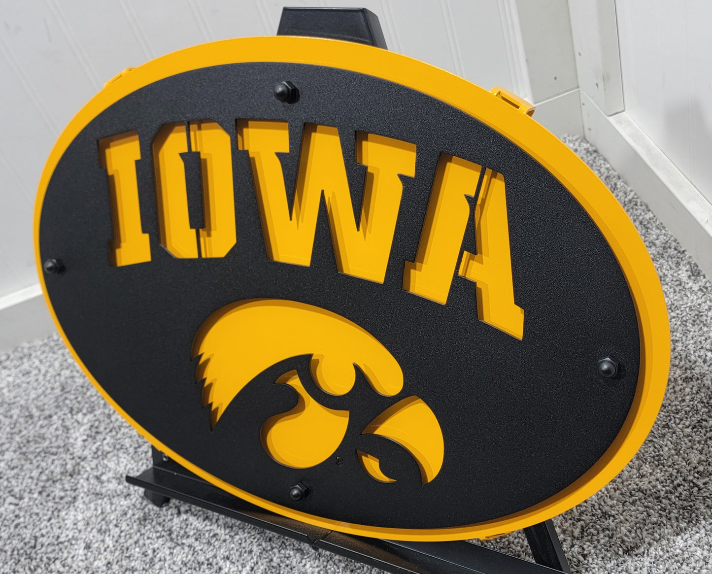 Iowa Hawkeyes 2 Layer Tigerhawk Oval
