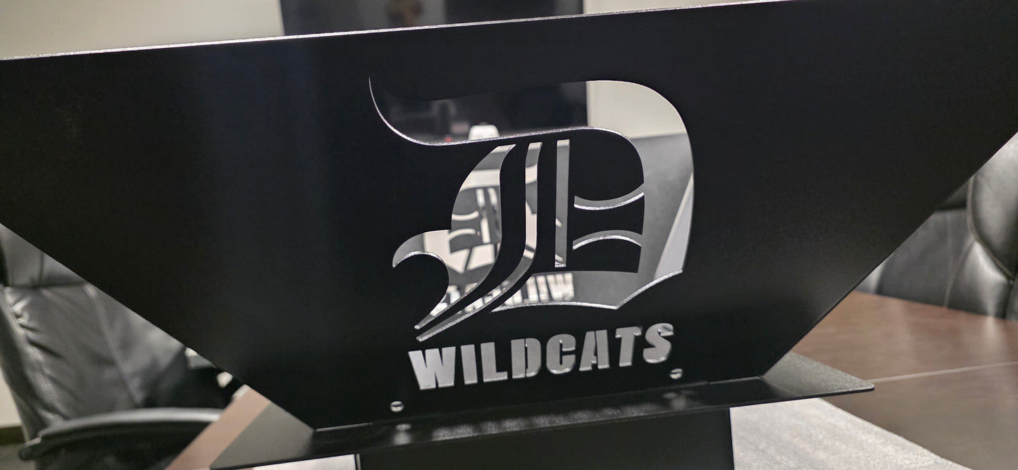 Durant Wildcats Logo Collapsible Firepit