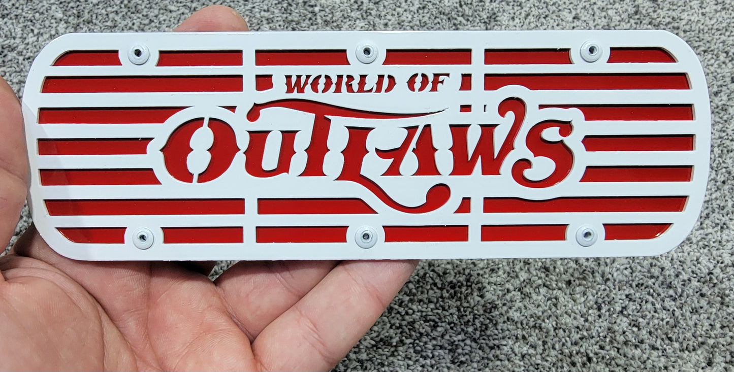 World Of Outlaws Logo Memorabilia Racing Valve Cover