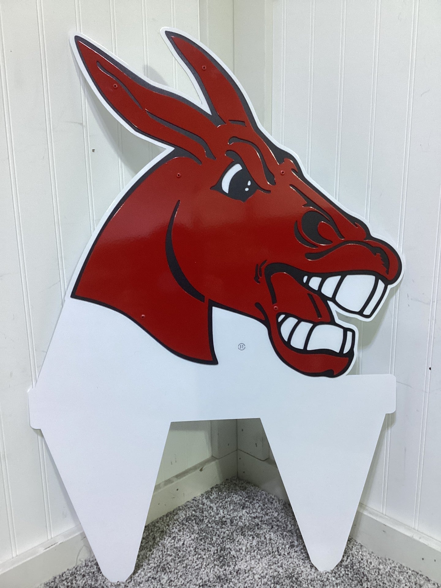 Central Missouri Mules Head Logo Yard Stake