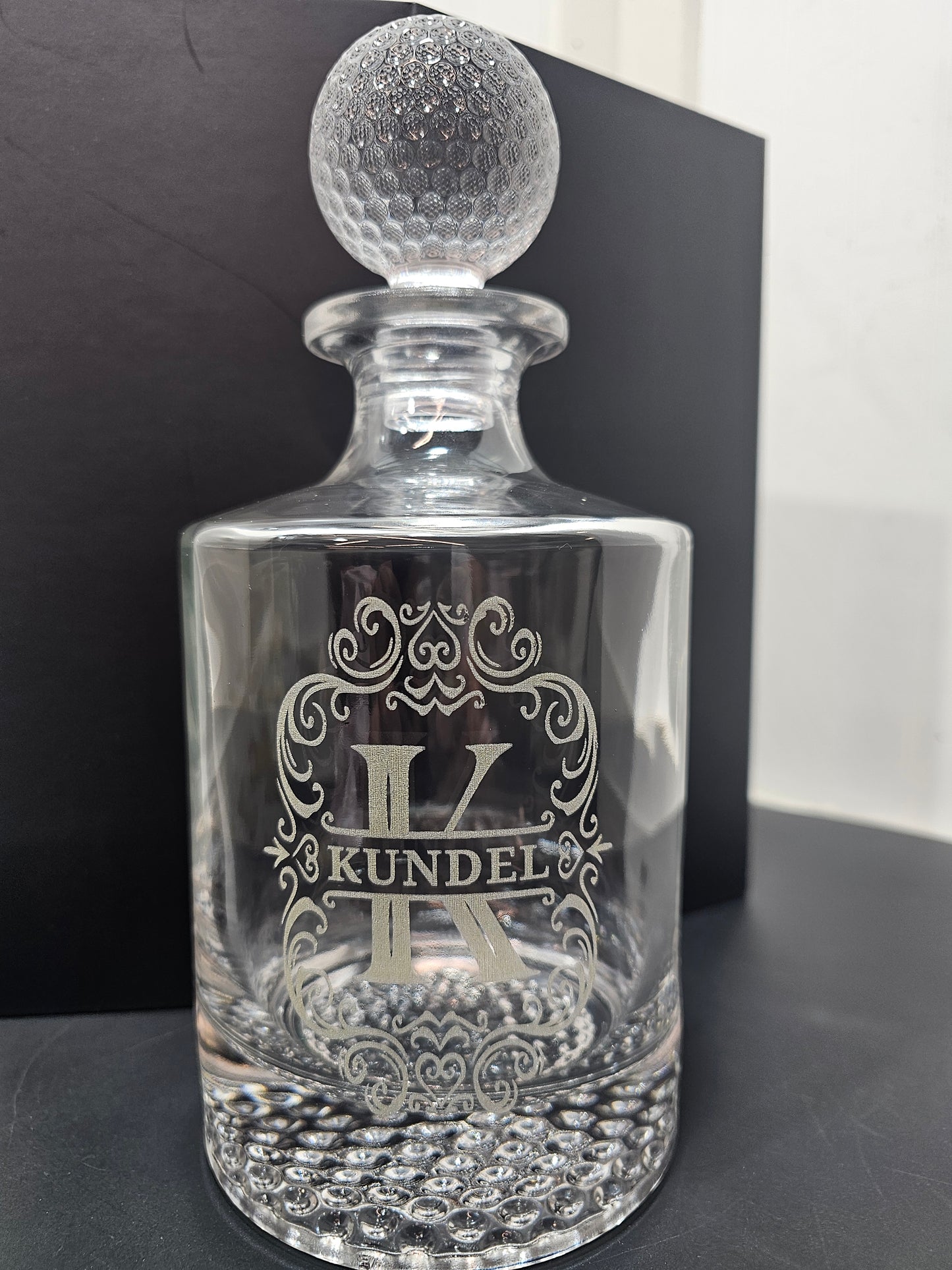 Golf Glass Engraved Decnater