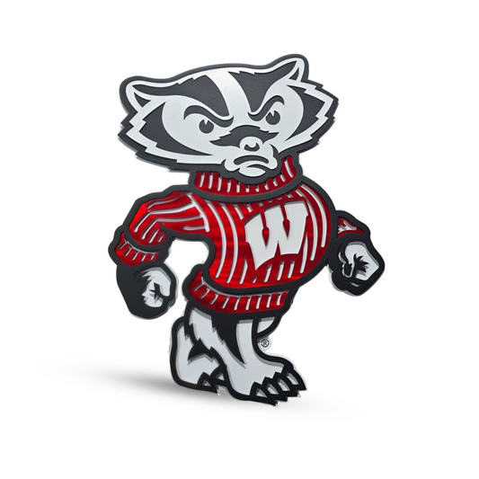 University of Wisconsin-Madison Badgers "Bucky" Mascot Premier 3D Welded