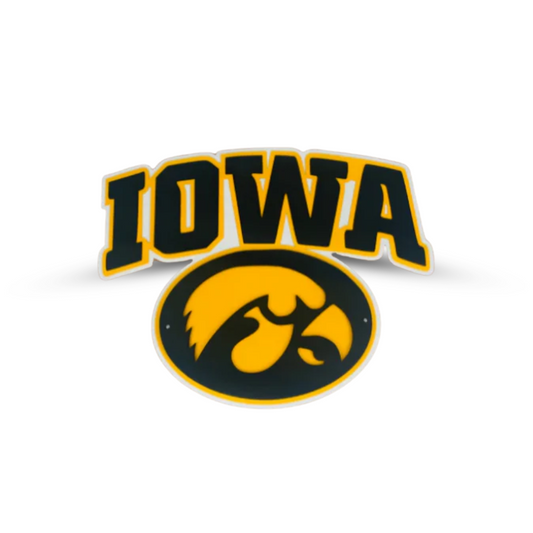 Iowa Hawkeyes TigerHawk Oval With Iowa Banner