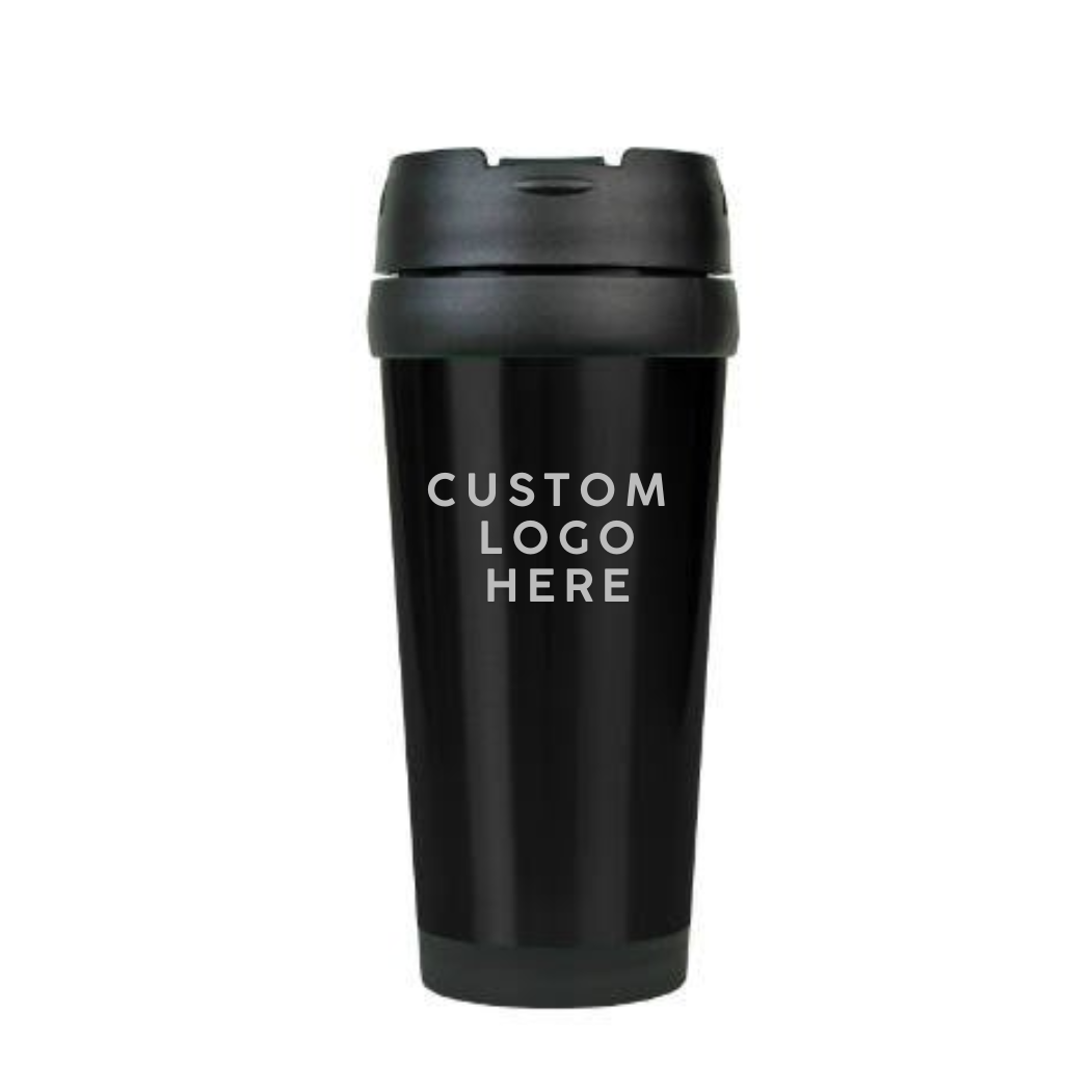 16 oz. Black Stainless Steel Travel Mug