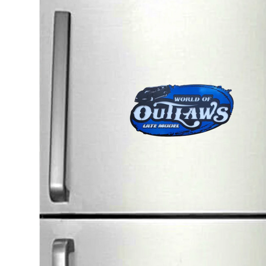 World Of Outlaws Late Model Series Collectible Magnet and Diecast Display