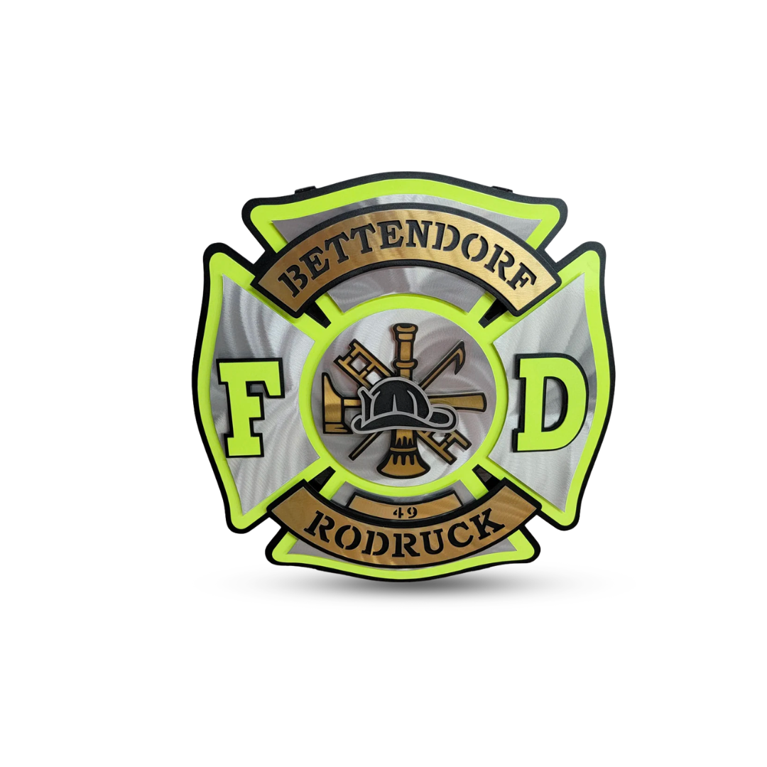 Bettendorf Fire Neon Maltese Shield