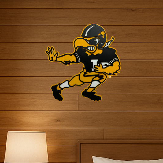 Iowa Hawkeyes Vintage Football Pose Herky Dorm Room Size