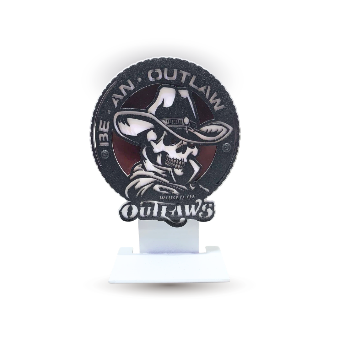 World Of Outlaws Be An Outlaw Logo 1/64 Diecast Display