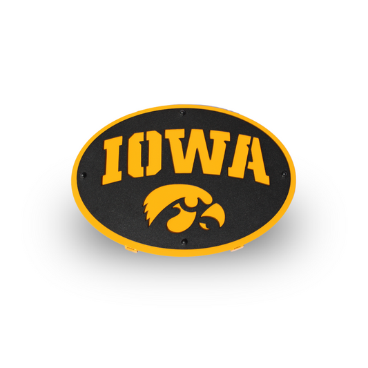 Iowa Hawkeyes 2 Layer Tigerhawk Oval